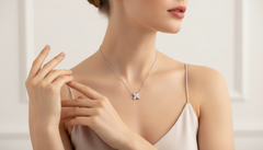 Classic Diamond Flower Cluster Necklace With Chain