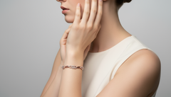Diamond Paperclip Chain Link Bracelet