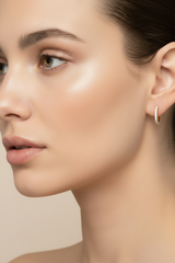 Brilliant Cut Diamond Solitaire Hoop Earrings