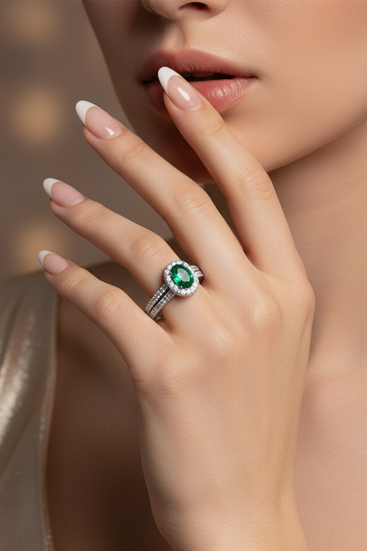 Oval Emerald Ring