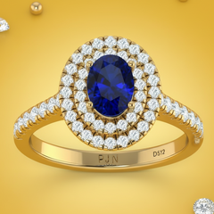 Oval Shape Sapphire Ring