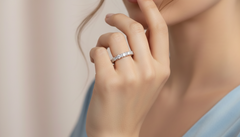 Durable Round Diamond Band Ring