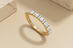 Durable Round Diamond Band Ring