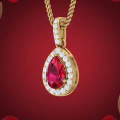 Ruby Pear Shape Pendant