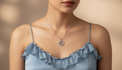 Diamond-Border Om Locket Pendant