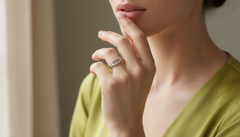 Women's Unique Paper Clip Style Fashion Ring