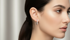 Classic Round Brilliant Diamond Hoop Earrings