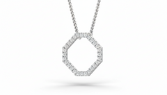 Chic Octagon Open Design Necklace With Chain