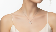 Chic Octagon Open Design Necklace With Chain