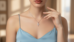 Diamond Ankh Cross Pendant