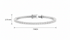 Classic Round Cut Diamond Tennis Bracelet