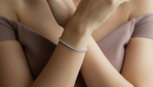 Braided Wrap Diamond Tennis Bracelet