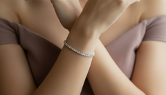 Braided Wrap Diamond Tennis Bracelet