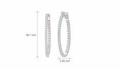 Round Diamond Hoop Earrings
