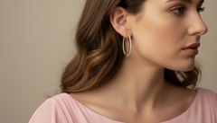 Round Diamond Hoop Earrings