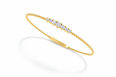 Beaded Chain Diamond Bangle