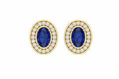 Oval Shape Sapphire With Diamonds