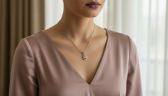 Unstoppable Love Diamond Teardrop Frame Necklace With Chain