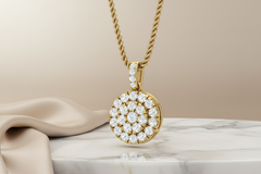 Brilliant Diamond Circle Pendant for Women