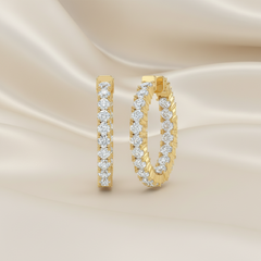 Timeless Eternity Diamond Hoops