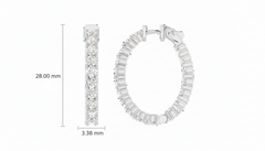 Round Diamond Inside-Out Hoop Earrings