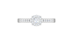 Halo Solitaire with Channel-Set Diamond