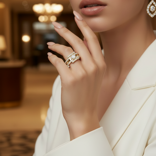 Interlocking Circle & Bar Diamond
