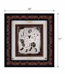 Ambe Maa Frame - 999 Pure silver , 10 x 11 Inch