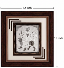 Ambe Maa Frame - 999 Pure silver , 12 x 13 Inch