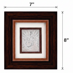 Ambe Maa Frame - 999 Pure silver , 7 x 8 Inch