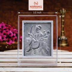 Ambe Ma Frame - 999 Pure silver , 3.5 x 4.5 Inch