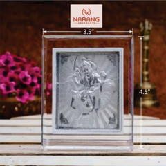 Bahuchar Ma Frame - 999 Pure silver , 3.5 x 4.5 Inch