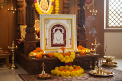 Tirupati Balaji Frame - 999 Pure silver , 11 x 12 Inch