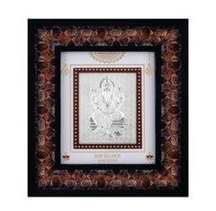 Ganeshji Frame - 999 Pure silver , 7 x 8 Inch