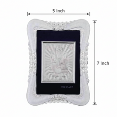 Ganeshji Frame - 999 Pure silver , 5 x 7 Inch