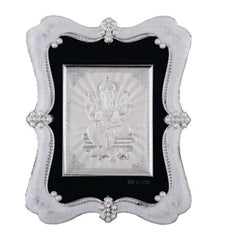 Ganeshji Frame - 999 Pure silver , 7 x 9 Inch