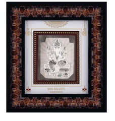 Ganeshji Frame - 999 Pure silver , 9 x 10 Inch