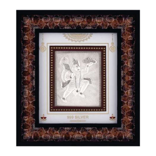 Hanumanji Frame - 999 Pure silver , 9 x 10 Inch