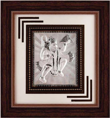 Hanumanji Frame - 999 Pure silver , 12 x 13 Inch
