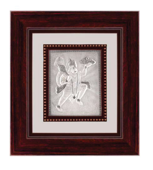 Hanumanji Frame - 999 Pure silver , 9 x 10 Inch