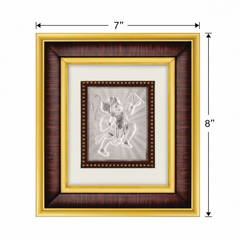 Hanumanji Frame - 999 Pure silver , 7 x 8 Inch