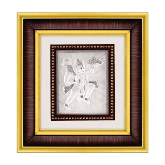 Hanumanji Frame - 999 Pure silver , 8.5 x 9.5 Inch