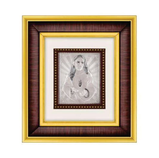 Jesus Frame - 999 Pure silver , 7 x 8 Inch