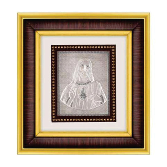 Jesus Frame - 999 Pure silver , 8.5 x 9.5 Inch