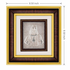 Jesus Frame - 999 Pure silver , 8.5 x 9.5 Inch