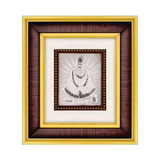 Khatu Shyam Frame - 999 Pure silver , 7 x 8 Inch