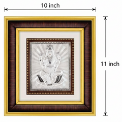 Laxmiji Frame - 999 Pure silver , 10 x 11 Inch
