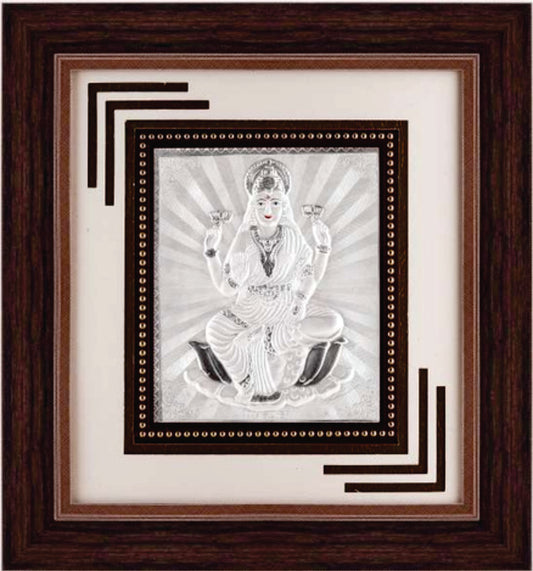 Laxmiji Frame - 999 Pure silver , 12 x 13 Inch
