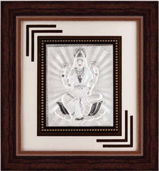 Laxmiji Frame - 999 Pure silver , 12 x 13 Inch
