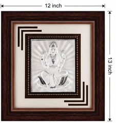 Laxmiji Frame - 999 Pure silver , 12 x 13 Inch